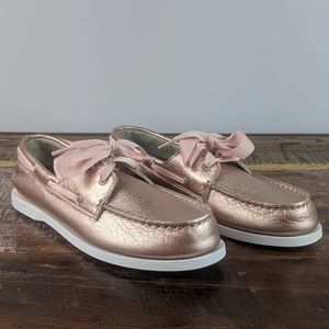 Sperry Top Sider Sparkle Boat Rose Gold (Pink) Size Youth 6